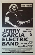 Jerry Garcia Electric Band, Santa Rosa Veterans Memorial Auditorium - February 5, 1988 - Gig Print