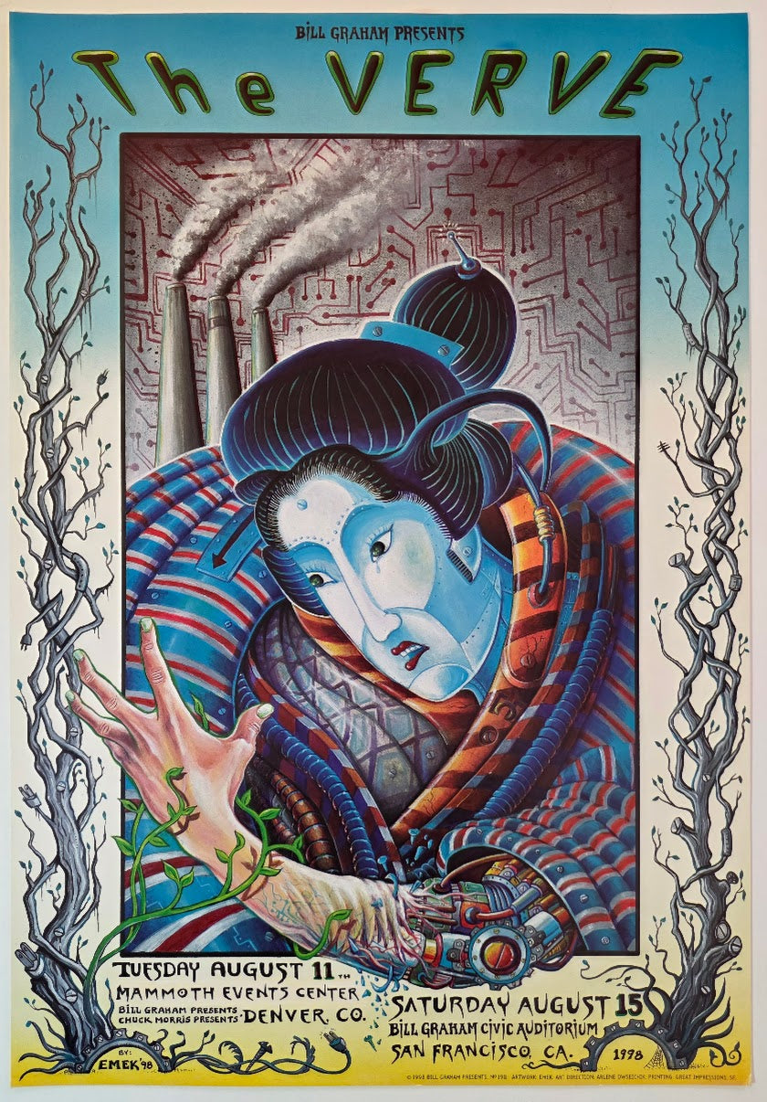 The Verve Tour by EMEK - August 11, 15, 1998 - Gig Print