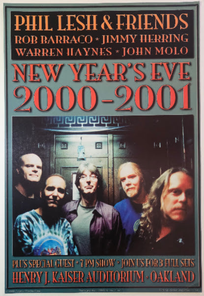 Phil Lesh & Friends, Henry J. Kaiser Auditorium by Danny Clinch - December 31, 2000 - Gig Print