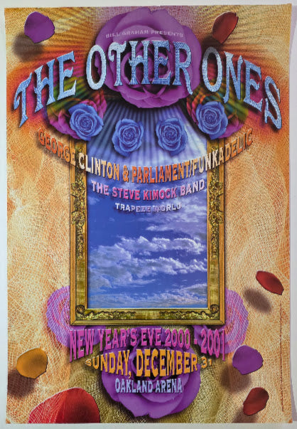 The Other Ones, George Clinton & Parliament Funkadelic, The Steve Kimock Band, Trapeze World, Oakland Arena by Frank Wiedmann - December 31, 2000 - Gig Print