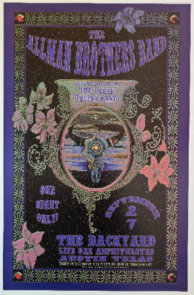 The Allman Brothers Band, The Derek Trucks Band, Live Oak Amphitheatre by Jeff Miller - September 27, 2002 - Gig Print