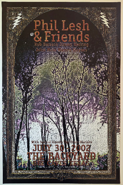 Phil Lesh & Friends, The Backyard by Jeff Miller - July 30, 2002 - Gig Print