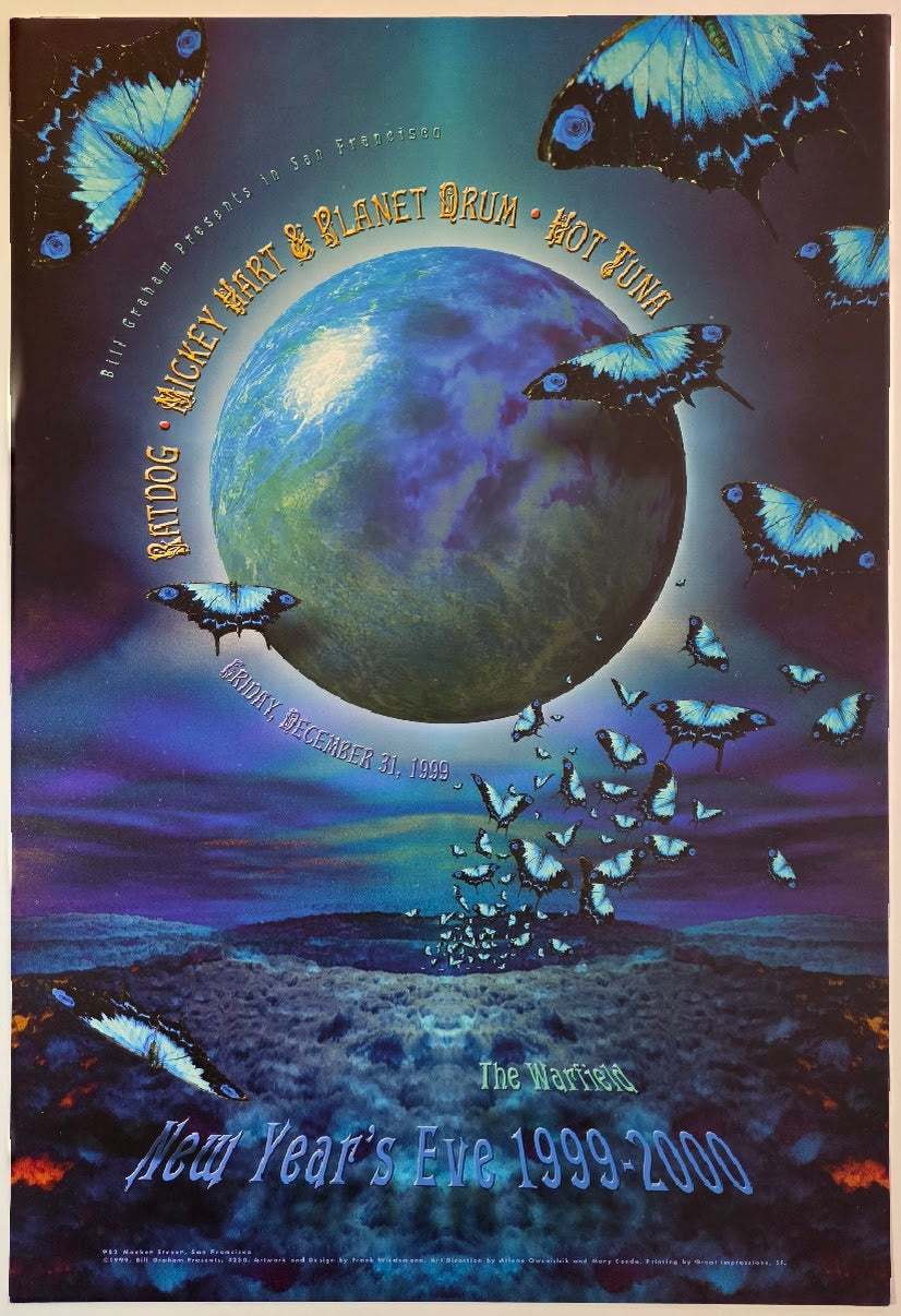 Ratdog, Mickey Hart & Planet Drum, Hot Tuna, The Warfield by Frank Wiedmann - December 31, 1999 - Gig Print