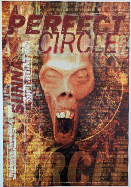 PA Perfect Circle, The Warfield by Frank Wiedemann - September 6, 2000 - Gig Print