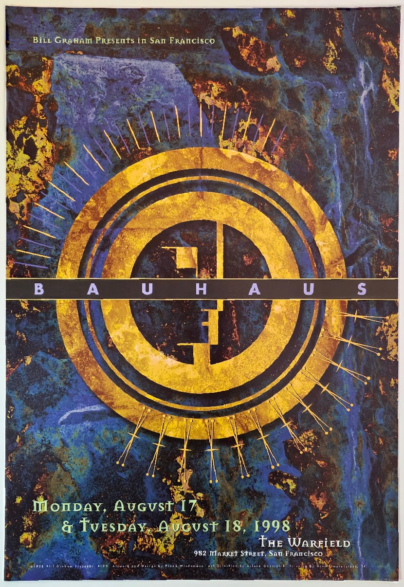 Bauhaus, The Warfield by Frank Wiedmann - August 17-18, 1998 - Gig Print