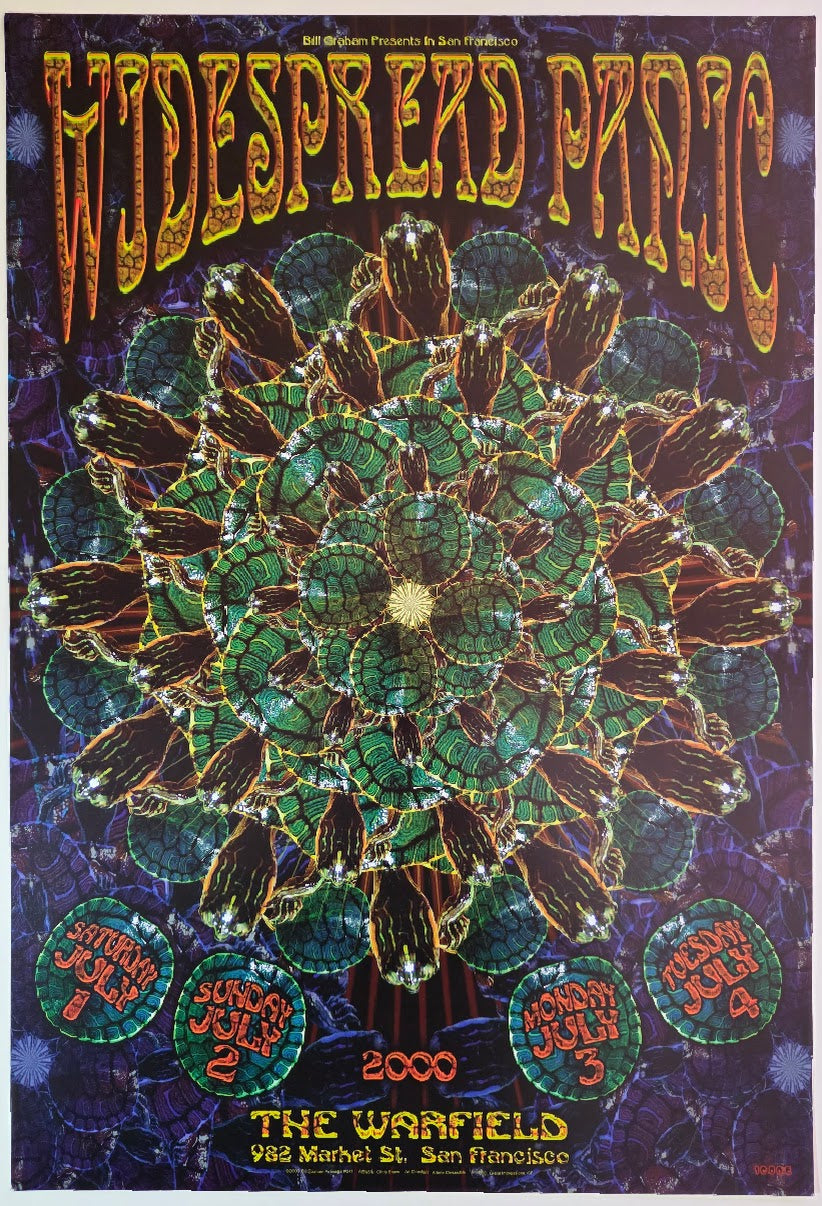 Widespread Panic, The Warfield by Chris Shaw - July 1-4, 2000 - Gig Print