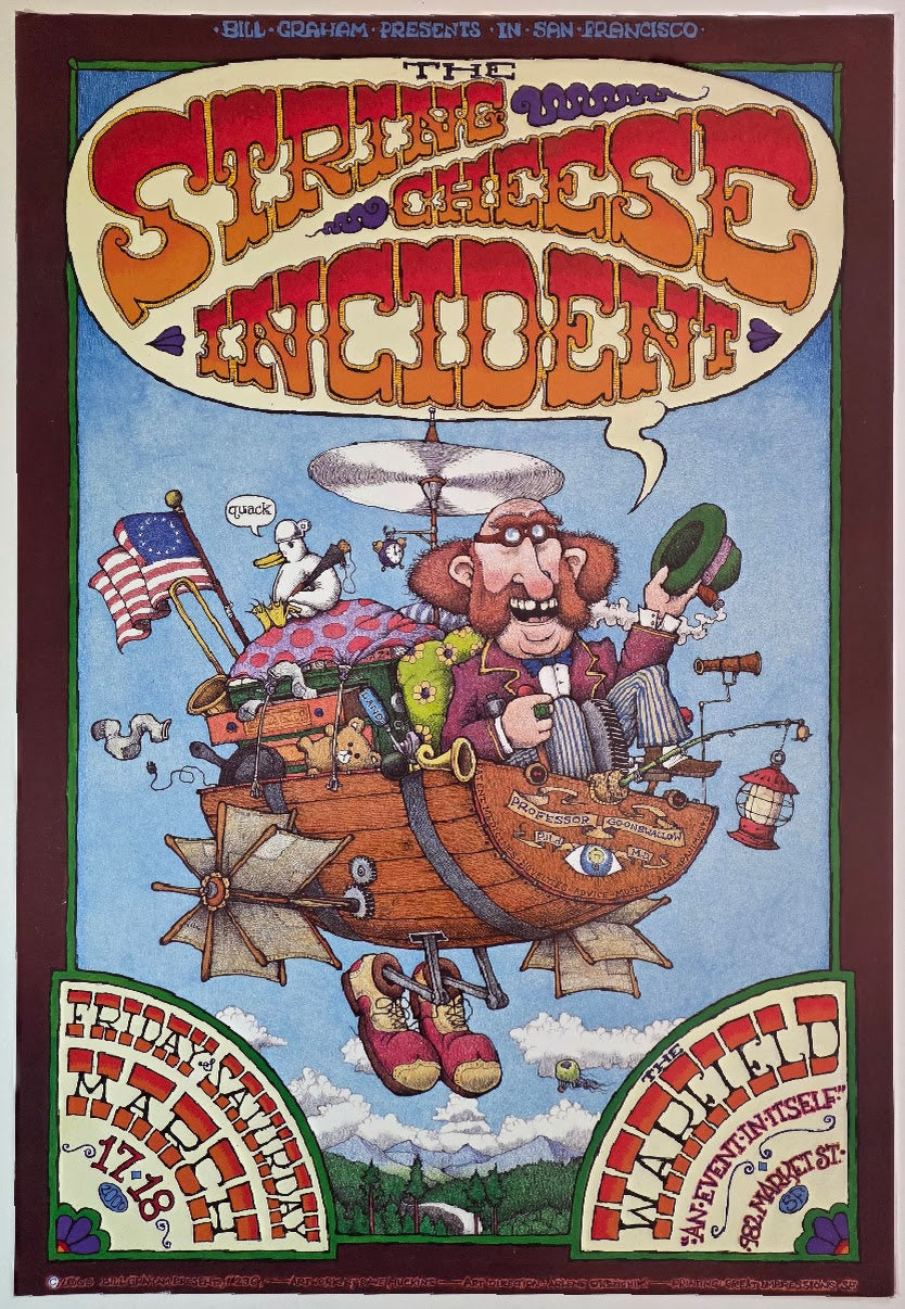 The String Cheese Incident, The Warfield by Dave Huckins - March 17-18, 2000 - Gig Print