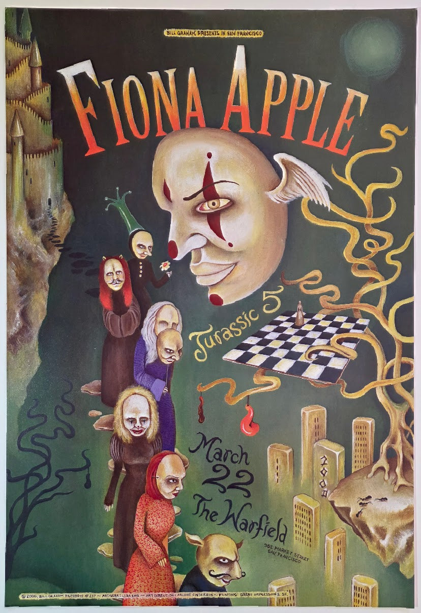 Fiona Apple, Jurassic 5, The Warfield by Lisa Eng - March 22, 2000 - Gig Print