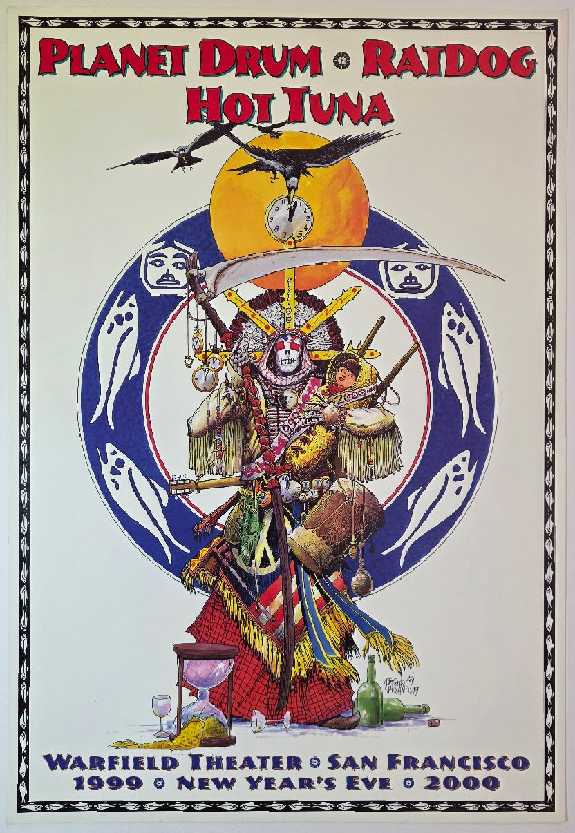 Planet Drum, Ratdog, Hot Tuna, The Warfield by Timothy Truman - December 31, 2000 - Gig Print