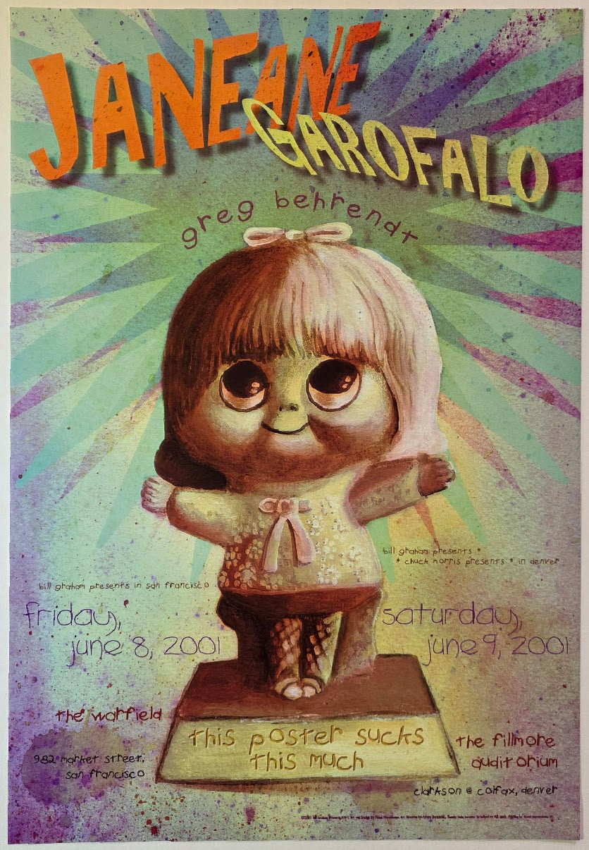 Janean Garofalo, The Warfield by Frank Wiedmann - June 8-9, 2001 - Gig Print