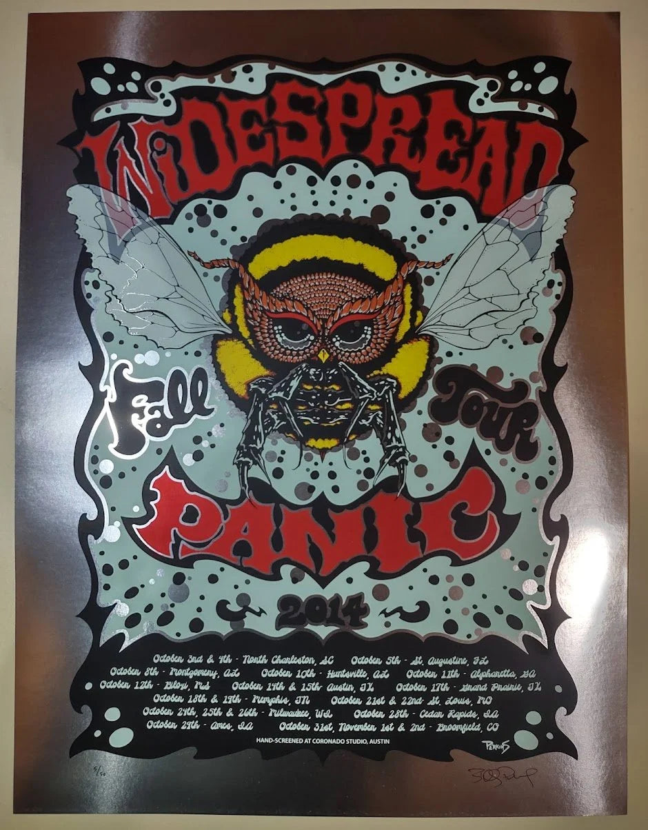 ZZ97 "Widespread Panic Tour" Billy Perkins Silver Foil Variant Print