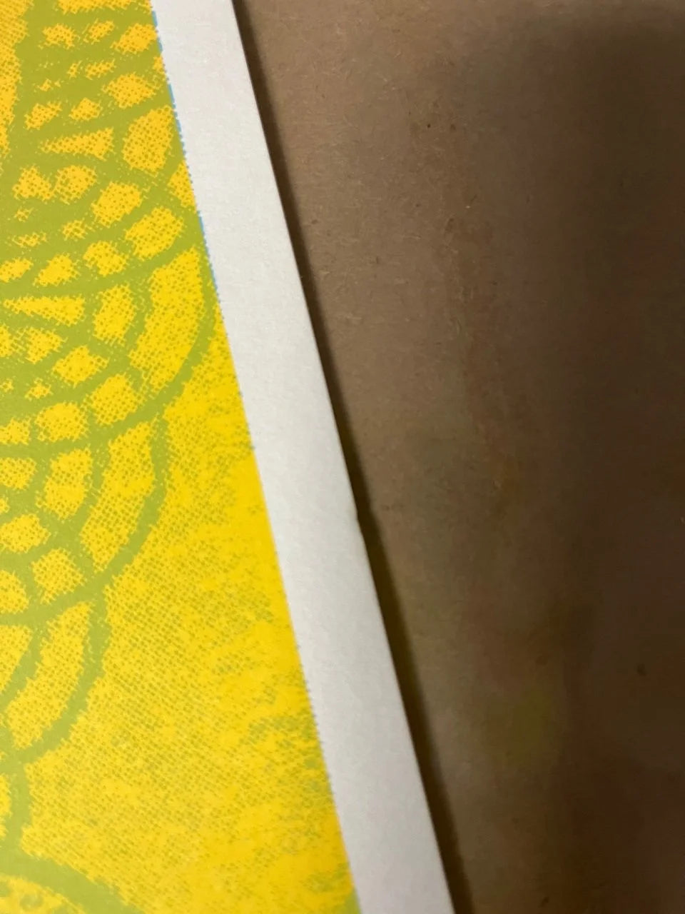 EMEK "Ministry" 1996 print, close-up of edge imperfection