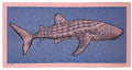 EMEK "Whaleshark" Pink Letterpress Print